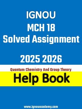 IGNOU MCH 18 Solved Assignment 2025 2026